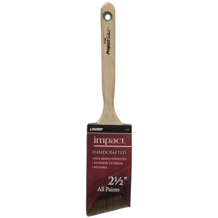 Linzer 2125N-2.5 Paint Brush, 2-1/2 In W, Polyester Bristle, Angle Sash Handle